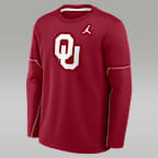Oklahoma Sideline Coaches Men's Jordan Brand Therma-FIT College Long-Sleeve T-Shirt