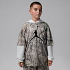 Playera de manga larga Brooklyn con diseño tipo waffle para niños talla grande Jordan