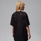 조던 플라이트 여성 오픈 니트 탑