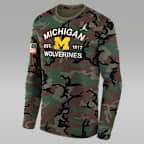Michigan 2025 Military Appreciation Legend Men's Jordan Brand Dri-FIT College Long-Sleeve T-Shirt