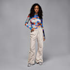 Jordan Flight Mountainside hosszú ujjú, mintás női body