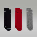 Meias de cano médio Baseline Jordan Júnior (3 pares)