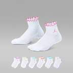 Jordan Big Kids' Lettuce Edge Ankle Socks (6 Pairs)