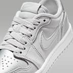 Jordan 1 Retro Low 'Silver' Younger Kids' Shoes