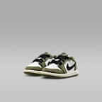 Tenis para bebé e infantil Air Jordan 1 Retro Low "Medium Olive and Summit White"