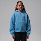 Sudadera con gorro deportiva de cierre completo Dri-FIT Perform para niños talla grande Jordan