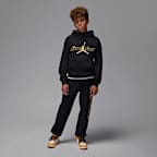 Sudadera con gorro sin cierre de tejido Fleece para niños talla grande Jordan Mountainside