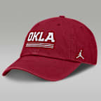 Oklahoma Primetime Campus Club Men's Jordan Brand College Adjustable Hat - Crimson