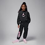 Sudadera de cuello redondo de tejido Fleece plisada para niños talla pequeña Jordan Jumpman Club