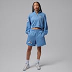 Jordan Brooklyn Fleece frottéshorts med grafikk til dame