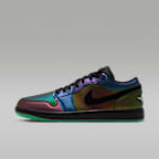 Air Jordan 1 Low SE "Magic Ball" Men's Shoes - Black/Action Green/Yellow Zest/Metallic Silver