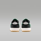 Tenis para niños grandes Air Jordan 1 Retro Low OG "Phantom and Pine Green"