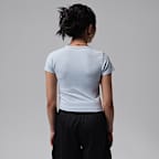 Playera de tela de punto floral para niños talla grande Jordan