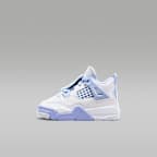 Jordan 4 Retro "Aluminum" Baby/Toddler Shoes - White/Blue Tint/Oil Green/Aluminum
