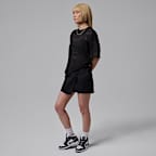 조던 플라이트 여성 오픈 니트 탑