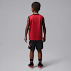 Jordan tweedelige set met jersey en shorts voor kleuters