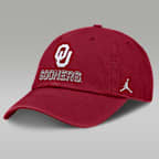 Oklahoma On-Field Club Gameday Men's Jordan Brand College Adjustable Hat - Crimson
