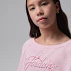 Playera de French Terry para niños talla grande Jordan Rebel Rose