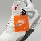 Air Jordan 4 Retro 'White Cement' Older Kids' Shoes