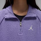 Playera de manga larga con cierre de un cuarto para niños talla grande Jordan