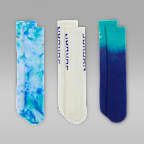 Κάλτσες μεσαίου ύψους για χαλάρωση δίπλα στην πισίνα Jordan Essentials για μεγάλα παιδιά (τρία ζευγάρια)