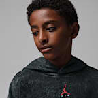 Sudadera con gorro sin cierre Acid Wash de French Terry para niños talla grande Jordan