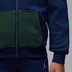 Ensemble deux pièces avec sweat à capuche à zip Jordan Brooklyn Fleece pour enfant