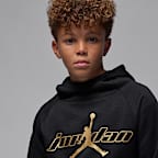 Sudadera con gorro sin cierre de tejido Fleece para niños talla grande Jordan Mountainside