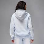 Sudadera sin cierre con gorro forrado de satén para mujer Jordan Flight Fleece