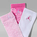 Chaussettes mi-mollet en dentelle florale Jordan pour enfant (3 paires)