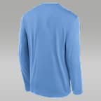 Playera de manga larga universitaria marca Jordan Dri-FIT para hombre North Carolina Courtside