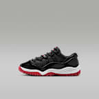 Jordan 11 Retro Low "Bred" Little Kids' Shoes - Black/White/Varsity Red