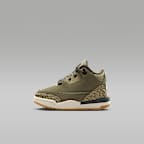 Jordan 3 Retro Baby/Toddler Shoes - Medium Olive/Neutral Olive/Sail/Sequoia