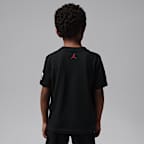 Playera Jumpman Stencil Splatter para niños talla pequeña Jordan
