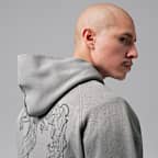 Sudadera con gorro sin cierre de tejido Fleece con gráfico oversized para hombre Jordan Brooklyn