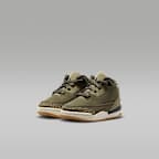 Sapatilhas Jordan 3 Retro "Medium Olive" para bebé
