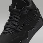 Jordan 4 Retro 'Black Cat' Younger Kids' Shoes