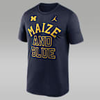 Michigan Primetime Arch Mantra Legend Men's Nike Dri-FIT College T-Shirt - Navy