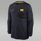 Playera de manga larga universitaria marca Jordan Dri-FIT para hombre Michigan Sideline