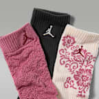 Jordan Kids' Floral Lace Crew Socks (3 Pairs)