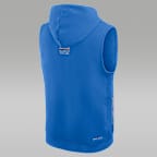 Sudadera universitaria con gorro, sin cierre y sin mangas marca Jordan Dri-FIT para hombre UCLA Sideline