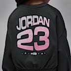 Sudadera de cuello redondo de tejido Fleece plisada para niños talla pequeña Jordan Jumpman Club