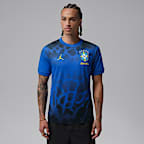 Brazil Academy Pro Men's Jordan Dri-FIT Football Short-Sleeve Pre-Match Top