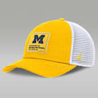 Michigan On-Field Rise Engineered Men's Jordan Brand College Trucker Adjustable Hat - Gold