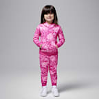 Conjunto de 2 piezas de sudadera con estampado floral infantil Jordan Brooklyn Essentials