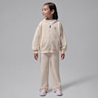 Conjunto de 2 piezas con sudadera con gorro de cierre completo para niños talla pequeña Jordan Brooklyn Fleece