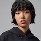 조던 플라이트 플리스 여성 미드 레이어 크롭 후디