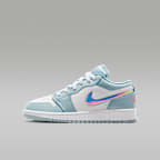 Air Jordan 1 Low SE Big Kids' Shoes - Ocean Bliss/White/Atomic Pink