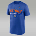 Playera universitaria marca Jordan Dri-FIT Florida Courtside Basketball Legend para hombre - Royal