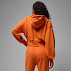 Sudadera con gorro cropped con forro de satén para mujer Jordan Flight Fleece